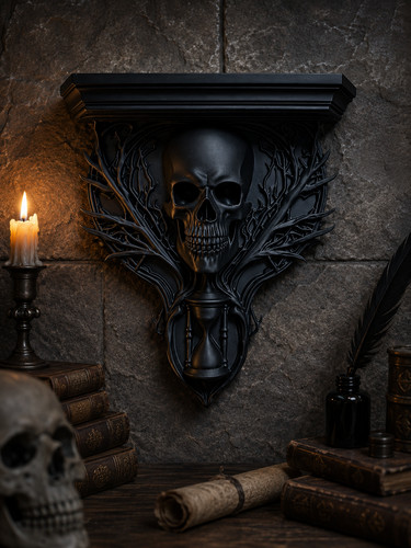 Gothic skull wall - gothic,