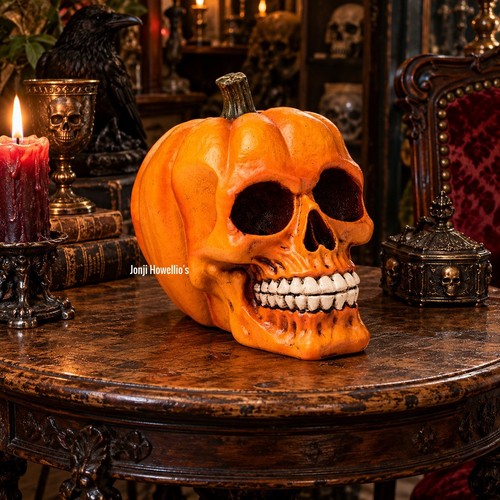 Pumpkin skull gothic - pumpkin, ornament
