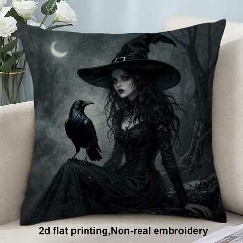 Gothic witch cushion cover - witch,