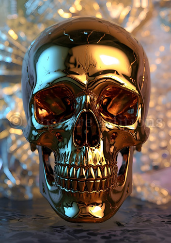 Skull art print - print, gothic