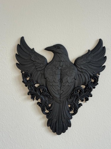 Gothic raven wall plaque - raven,