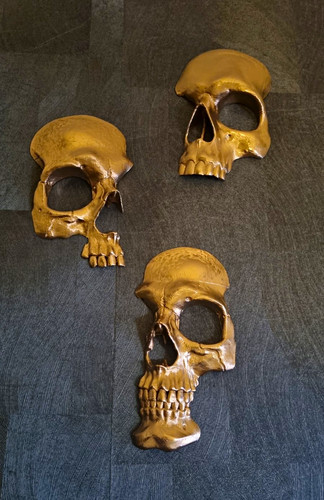 Set metallic gold skull - set,