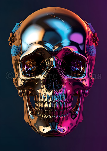Skull art print gothic - skull,