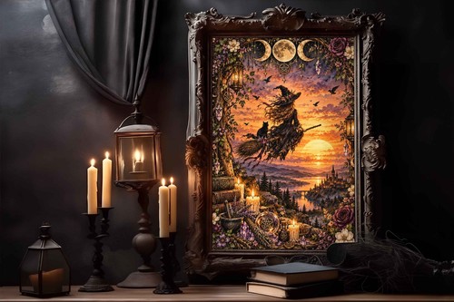 Wiccan print witchcraft - ,,