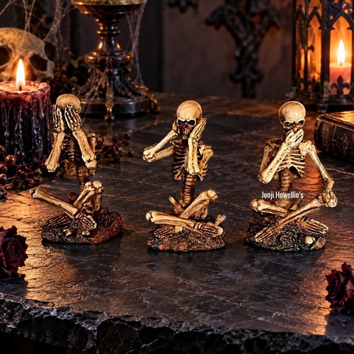 Three wise skeletons - wise, hear