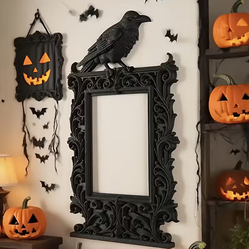 Dark gothic raven bat frame - raven,