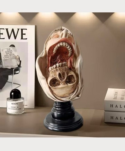 Skull sculpture statue - statue, two