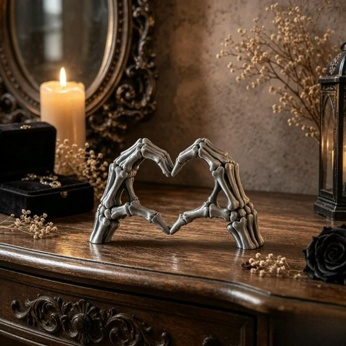 Gothic skeleton hands heart - gothic,