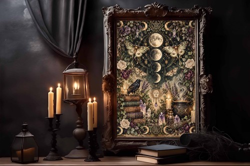 Wiccan print witchcraft - print, ,