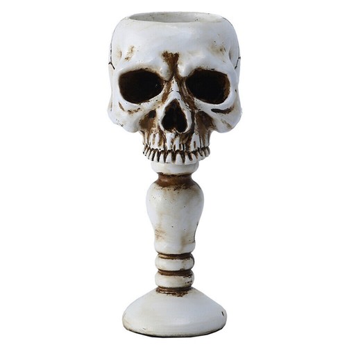 Skull candle holder spooky - candle,