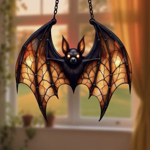 Gothic bat acrylic horror wall - gothic,