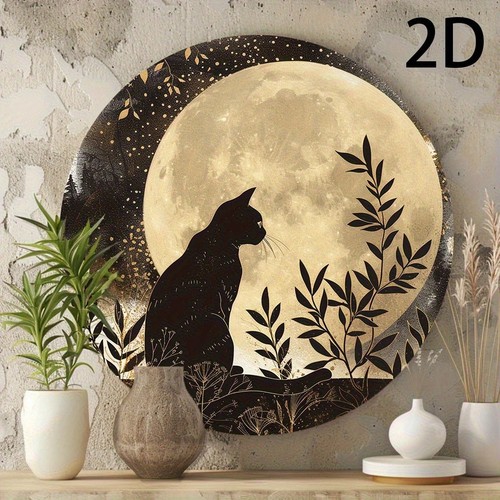 Vintage black cat - vintage, metal