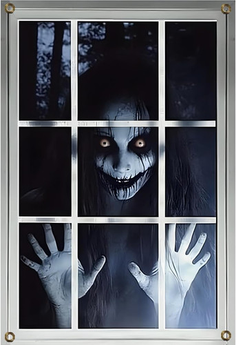 Scary halloween window - scary,