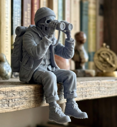 Hiker skeleton shelf sitter - shelf,