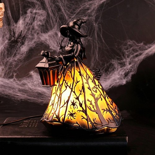 Halloween witch lamp night - witch,