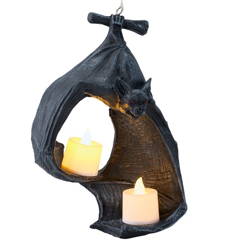 Halloween resin bat candle - halloween,
