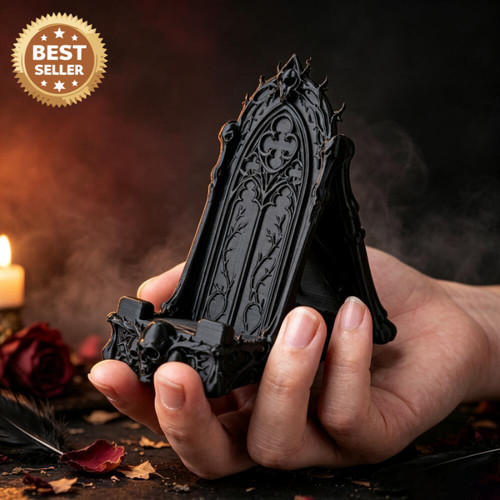 Gothic skull phone stand - phone,