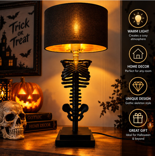 Gothic skull skeleton table - gothic,