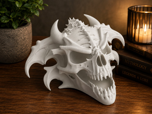 Demonic dragon skull - demonic,