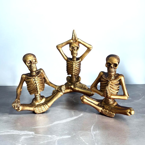 Set skeleton yoga figurines - yoga,