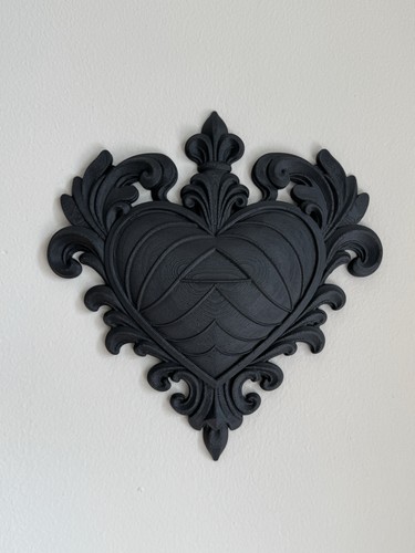 Baroque gothic heart wall - heart,
