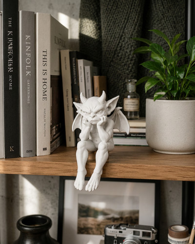 Grumpy gargoyle shelf - gargoyle,