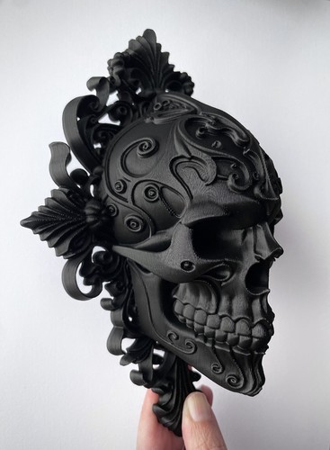 Gothic ornate skull wall - ornate,