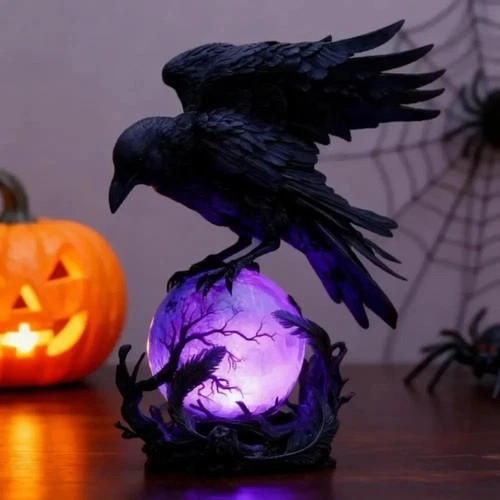 Gothic crow raven led table - raven,