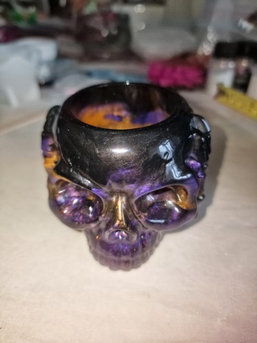 Tealight skull candle holder - tealight,