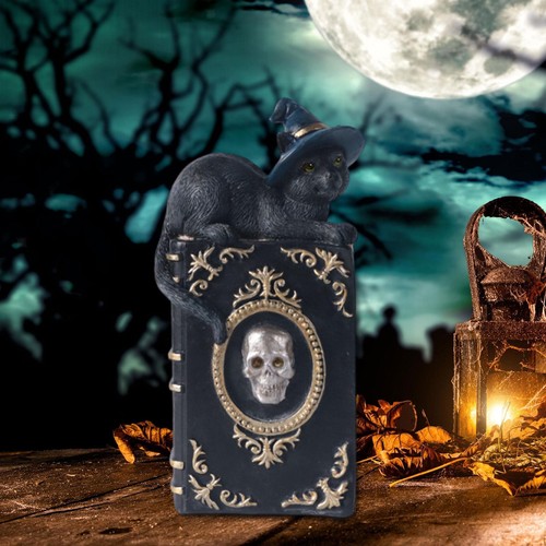 Witch cat statue - statue, resin