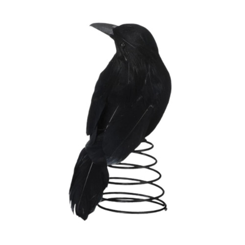 Black crow tree topper - black,