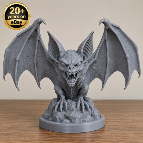 Scary bat statue - scary,