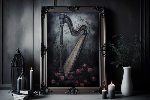 Gothic rose print skeleton - ,