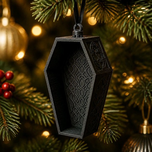 Coffin bauble gothic - bauble, christmas