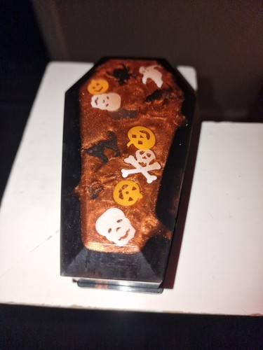 Handmade resin coffin trinket - handmade,